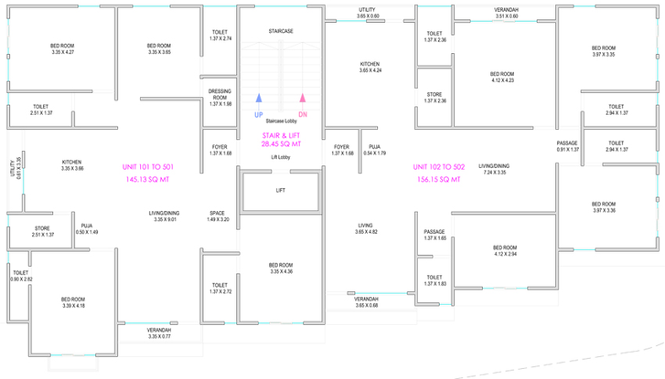Floor Plan of Jams Sharan Bliss in Nizampur, Vadodara - Image 110088