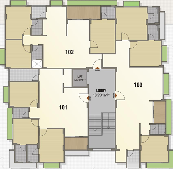 Floor Plan of VP Akshar Revival in Paldi, Ahmedabad - Image 110113