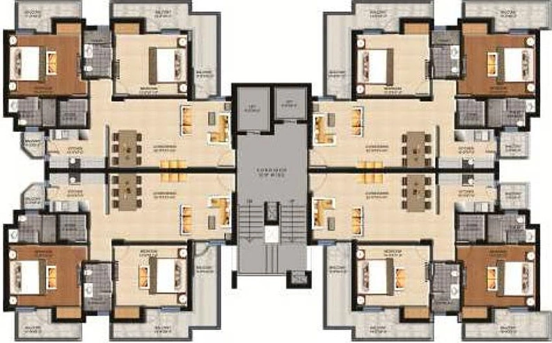 Floor Plan of Sushma Green Vista in Zirakpur, Chandigarh - Image 168944