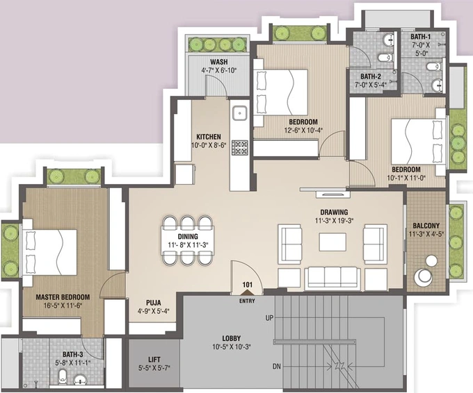 3 BHK Flat in VP Akshar Amrut in Paldi, Ahmedabad - Image 730014
