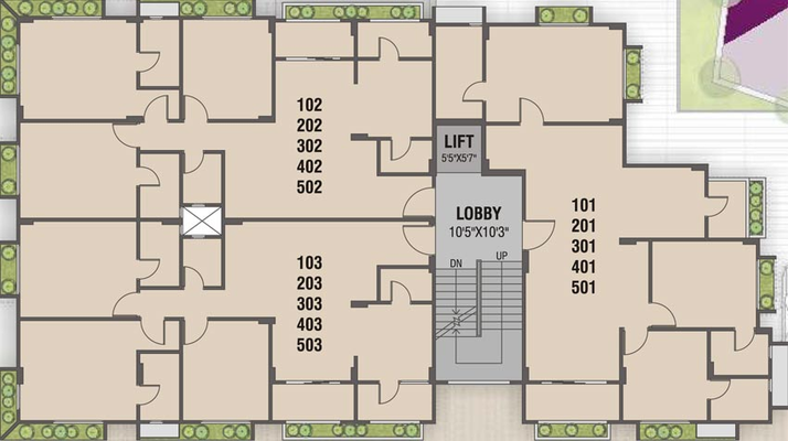 Floor Plan of VP Akshar Amrut in Paldi, Ahmedabad - Image 110126