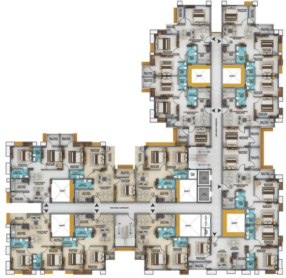 Floor Plan of Belani Ayana in Madhyamgram, Kolkata - Image 152670