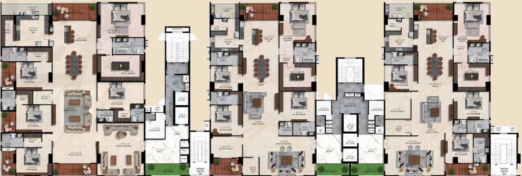 Floor Plan of Realplus Fuji Halcyon in Jubilee Hills, Hyderabad - Image 110832