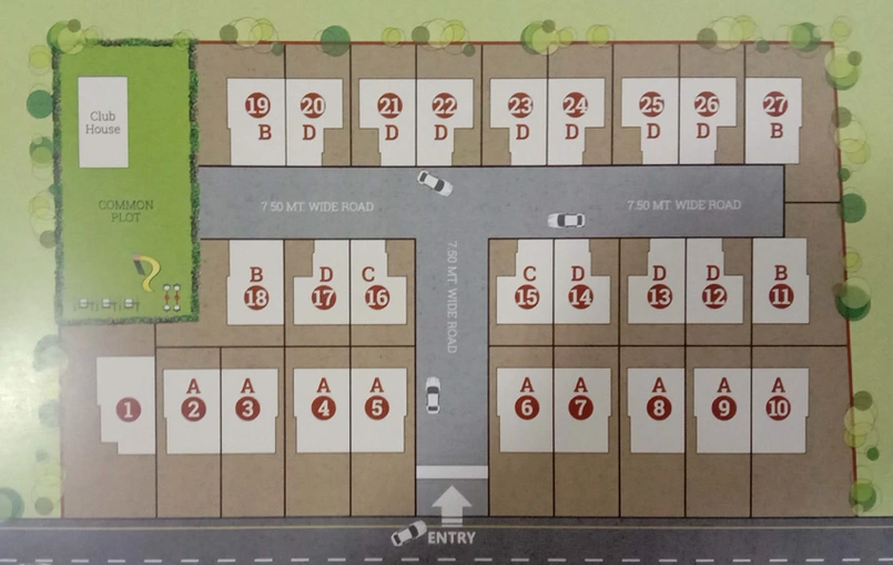 Master Plan of Swami Enclave in Tarsali, Vadodara - Image 110180