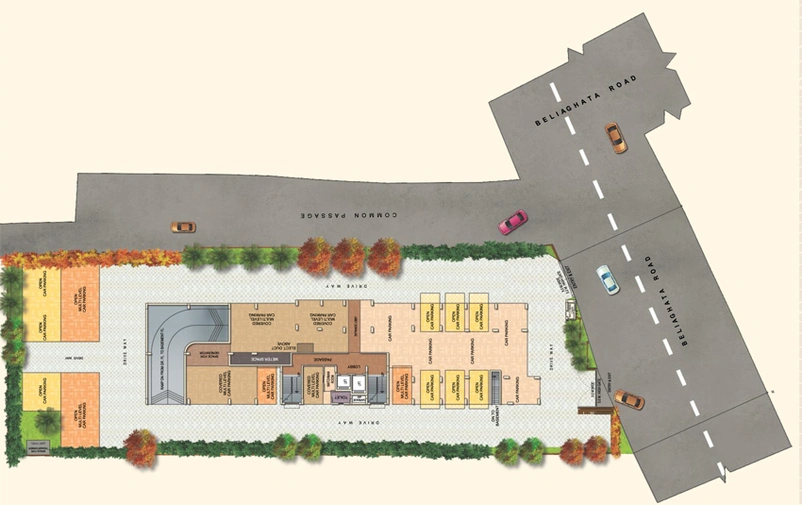 Master Plan of Eden Bella Vista in Beleghata, Kolkata - Image 152980