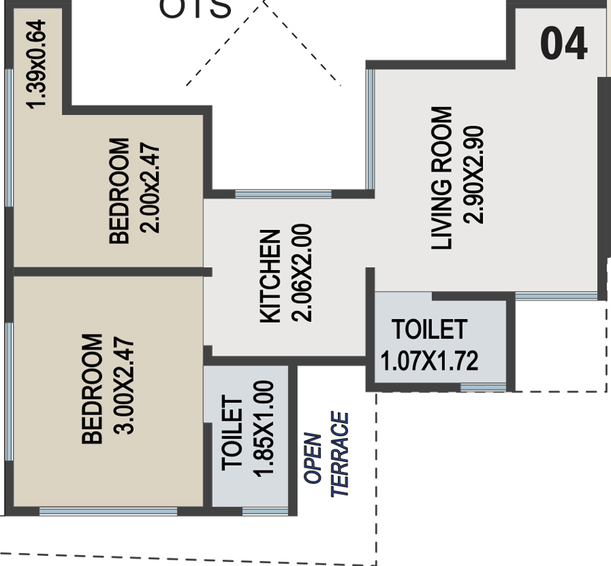 2 BHK Flat in Shiv Tattvam Smart 2 in Navapura, Vadodara - Image 731005
