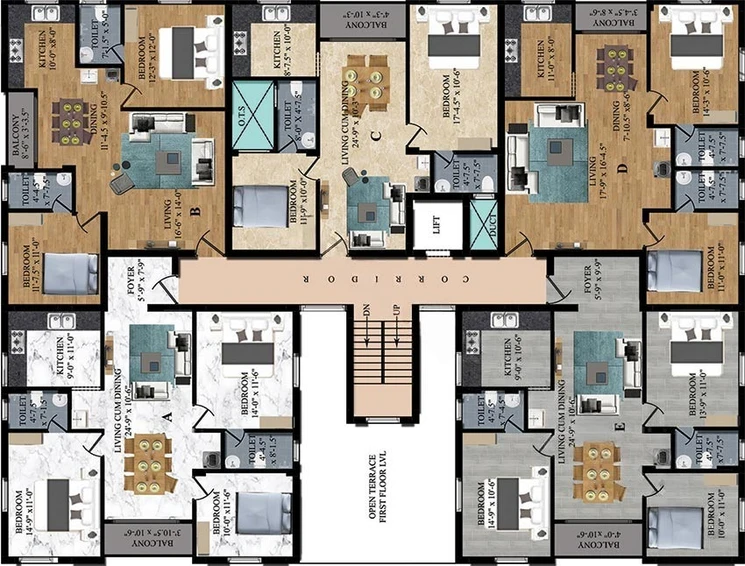 Floor Plan of Sree Guru Prakriti in Pallikaranai, Chennai - Image 180133