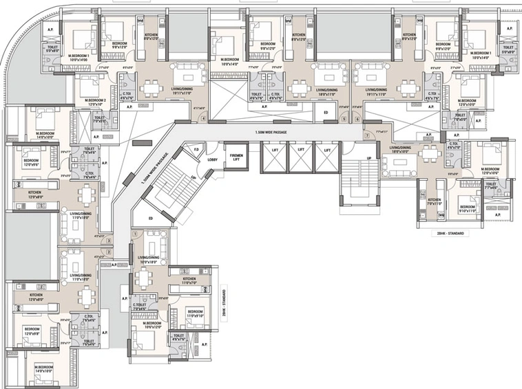Floor Plan of Tricity Montview in Sanpada, Navi Mumbai - Image 35955