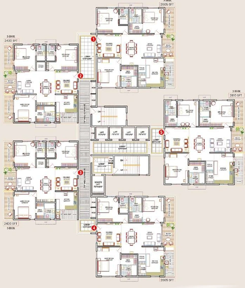 Floor Plan of Supadha Gamya in Osman Nagar, Hyderabad - Image 110275