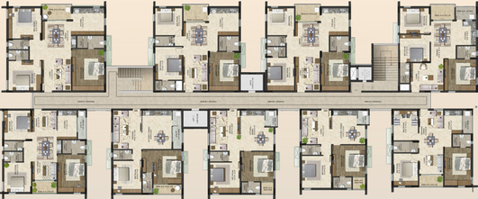 Floor Plan of Aakriti Miro in Nallagandla, Hyderabad - Image 110850