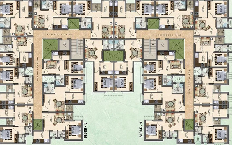 Floor Plan of Sree Aishwaryam Majestica in Medavakkam, Chennai - Image 179525