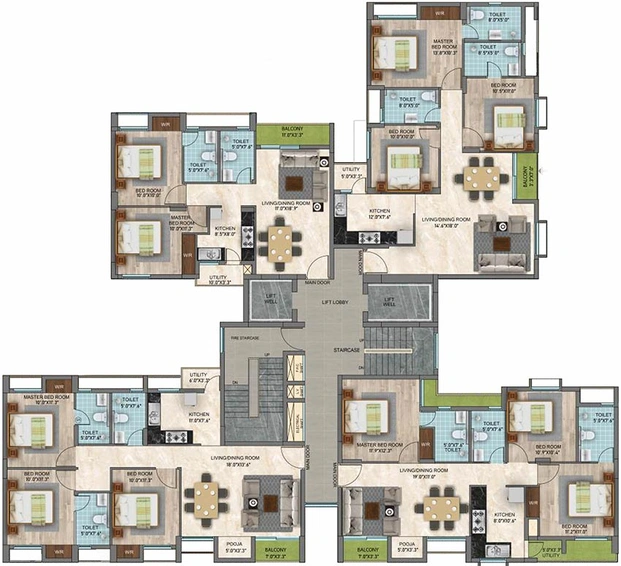 Floor Plan of Rainbow Chetna in Perambur, Chennai - Image 179368