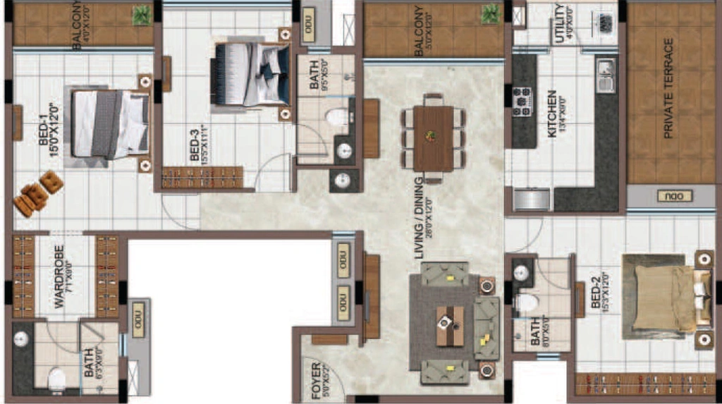 3 BHK Flat in Casagrand Avenue Park in Perungudi, Chennai - Image 816319
