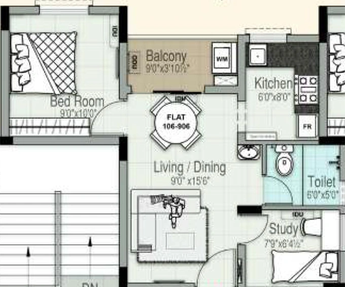 1.5 BHK Flat in Alamo XS Real Tuscany in Chettipunyam, Chennai - Image 816350