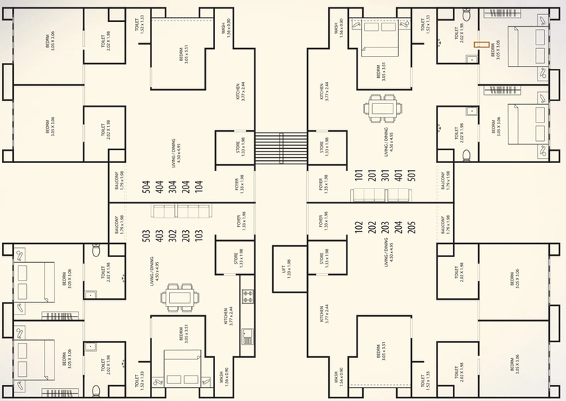 Floor Plan of Prapti Rudraksh Heritage in Chhani, Vadodara - Image 110443