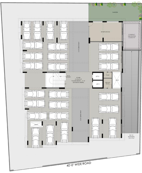 Master Plan of Chavda Prasthan Apartments in Navrangpura, Ahmedabad - Image 110423