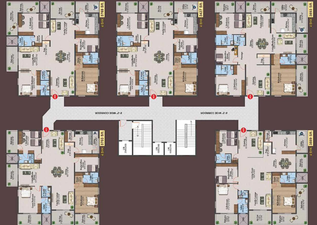 Floor Plan of Ankura Urban Trilla in Mokila, Hyderabad - Image 110436