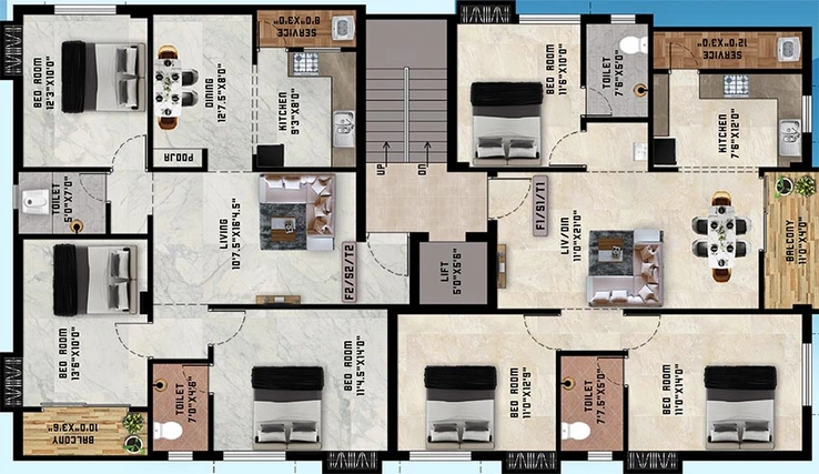 Floor Plan of Ayyan Aathmika in Medavakkam, Chennai - Image 169862