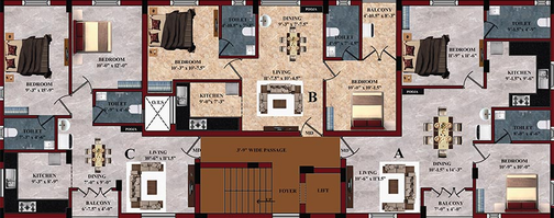 Floor Plan of Sree Guru Darshana in Thirumullaivoyal, Chennai - Image 171823
