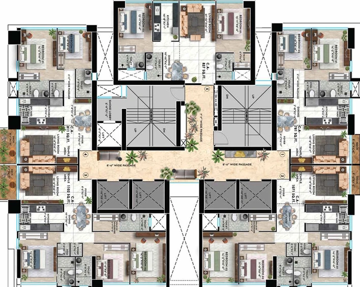 Floor Plan of Shreeji Skyrise in Kandivali West, Mumbai - Image 29015