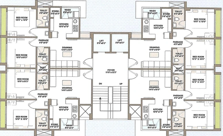 Floor Plan of Shivay Pushpkunj Residency in Ghodasar, Ahmedabad - Image 110666