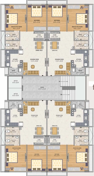 Floor Plan of Satsang Residency in Ghuma, Ahmedabad - Image 117265