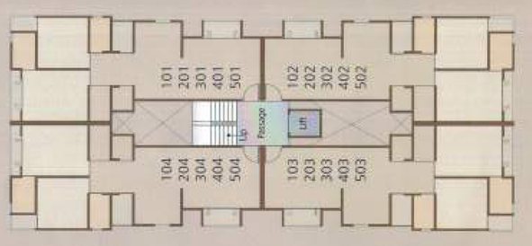 Floor Plan of Shubh Shantam Harmony in Vemali, Vadodara - Image 110728
