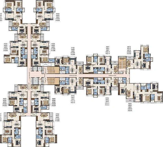 Floor Plan of Casagrand Northern Star in Madhavaram, Chennai - Image 177883