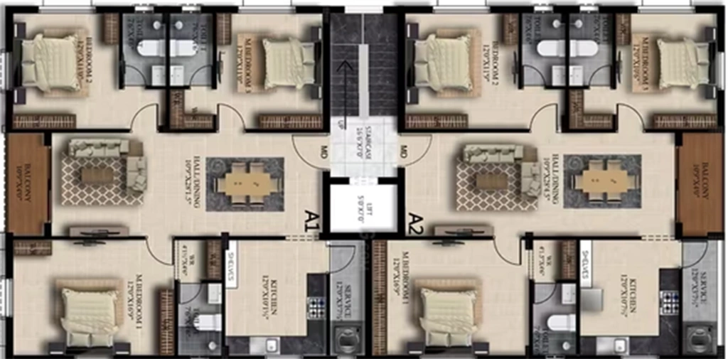 Floor Plan of Sagar Palace in Sholinganallur, Chennai - Image 190254