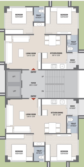 Floor Plan of Jinganga Madhupuri Sopan in Paldi, Ahmedabad - Image 110742