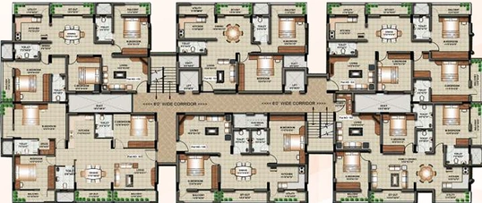 Floor Plan of Sowparnika Grandeur in Cheran Ma Nagar, Coimbatore - Image 176678