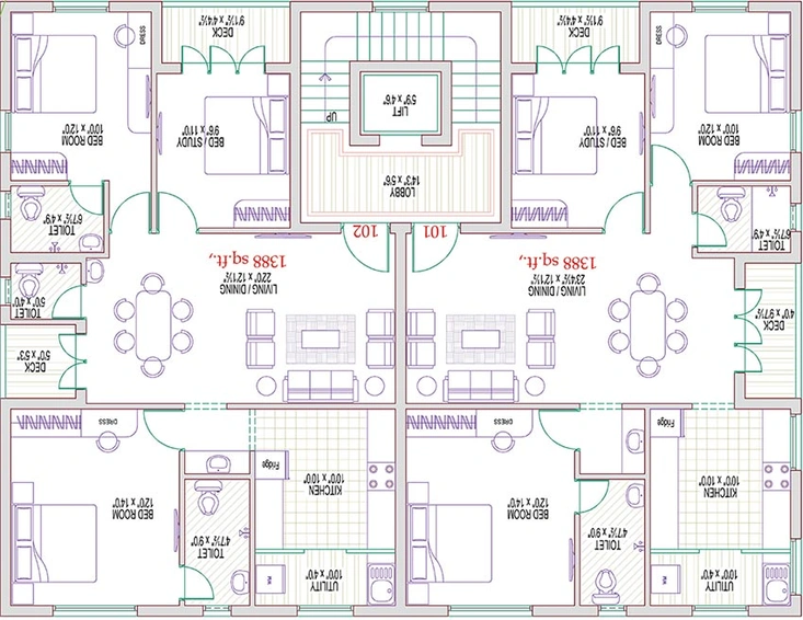 Floor Plan of Harmony Rhythm in Ashok Nagar, Chennai - Image 177991