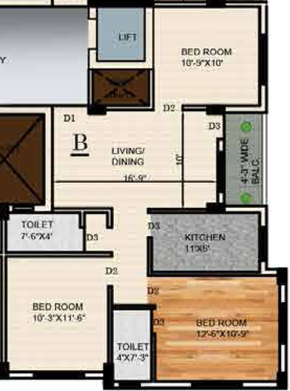 3 BHK Flat in Rajwada Casablanca in Sonarpur, Kolkata - Image 811918