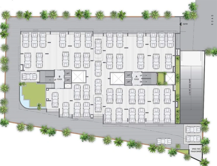 Master Plan of Maruti Shyam Residency in Jodhpur Village, Ahmedabad - Image 110923