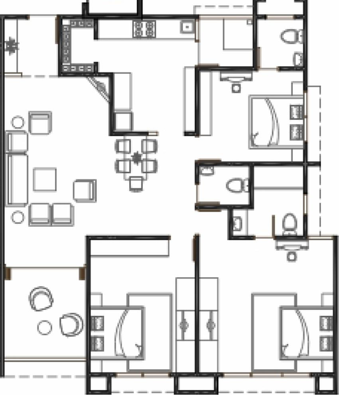 3 BHK Flat in AV Star Heights in Nikol, Ahmedabad - Image 761745