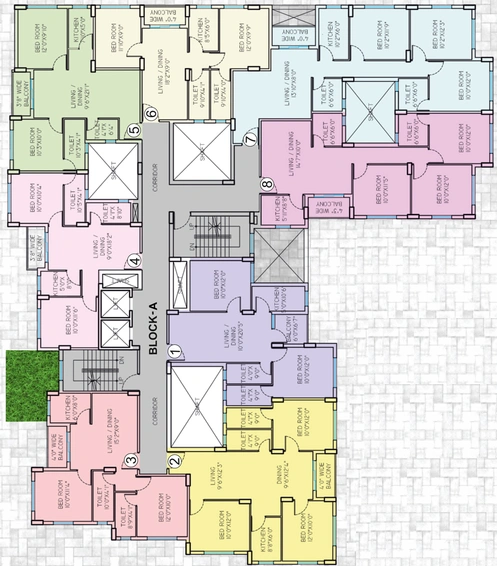 Floor Plan of Loharuka Green Vega in Rajarhat, Kolkata - Image 154213