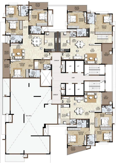 Floor Plan of Prestige Brooklyn Heights in JP Nagar, Bangalore - Image 110994