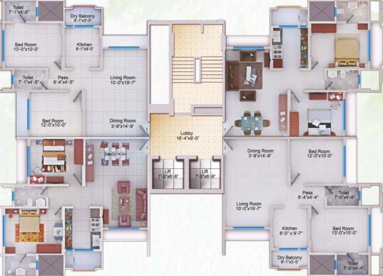 Floor Plan of Prashasti Livin Green in Borivali East, Mumbai - Image 29031
