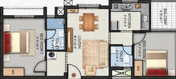 2 BHK Flat in Navins Sankalpa in Adyar, Chennai - Image 820634