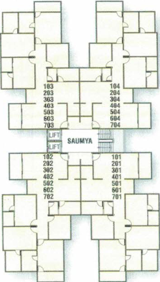 Floor Plan of Swastik Harmony in Nava Naroda, Ahmedabad - Image 111078