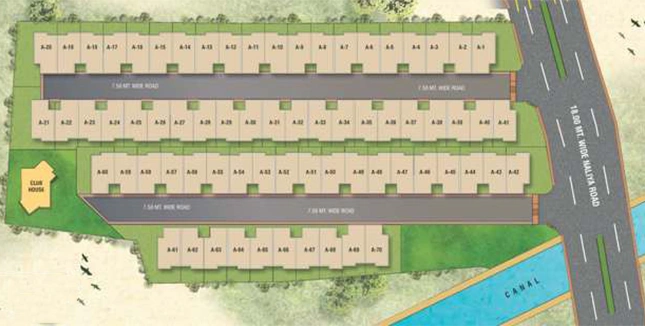 Master Plan of Parshvanath Indra Villa in Atladara, Vadodara - Image 118293