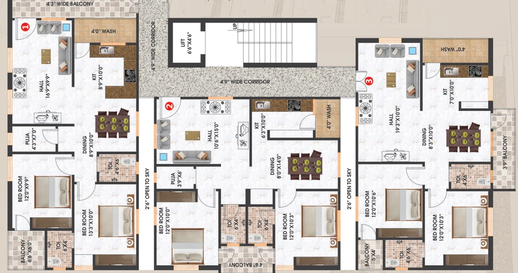 Floor Plan of Sreeman Mytris Avenue in Serilingampally, Hyderabad - Image 110964