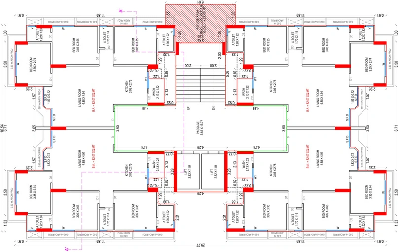Floor Plan of Arjun Luxuria in Yoginagar Society, Surat - Image 110972