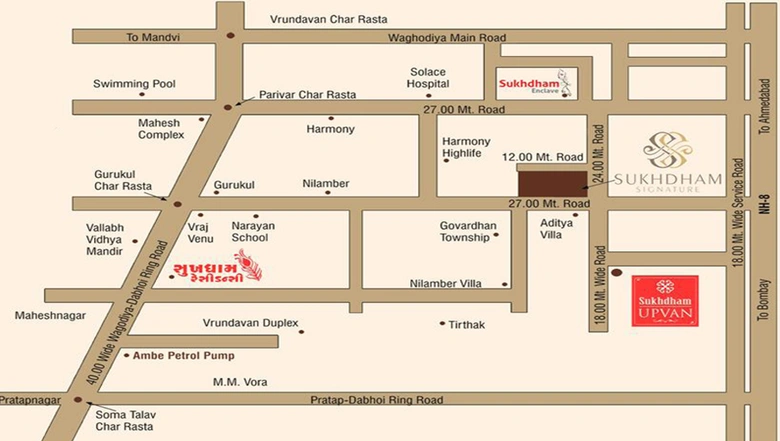 Location of Wallman Sukhdham Upvan in Waghodia Road, Vadodara - Image 118338