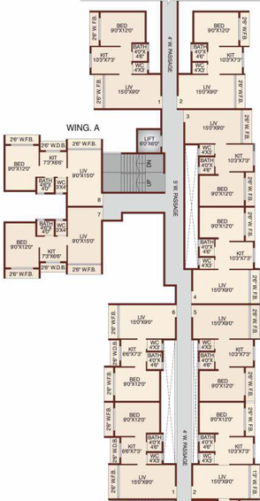 Floor Plan of Shree Ram Heights in Naigaon East, Palghar - Image 19411