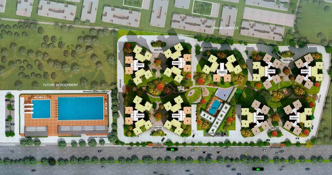 Master Plan of Adani Elysium in Vaishnodevi Circle, Ahmedabad - Image 112797