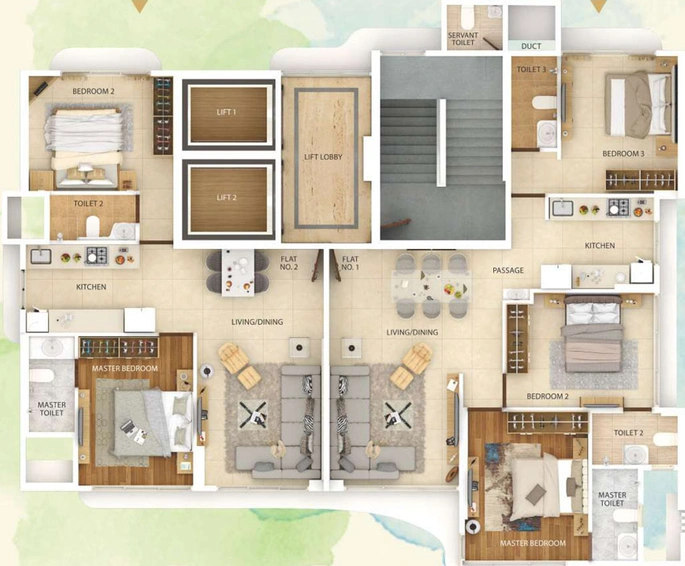 Floor Plan of Vibrant Callisto in Sion East, Mumbai - Image 29043