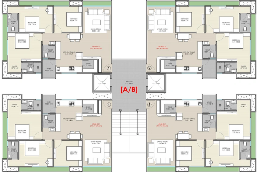 Floor Plan of Aaranya Sanctum Palacio in Palanpur, Surat - Image 111153