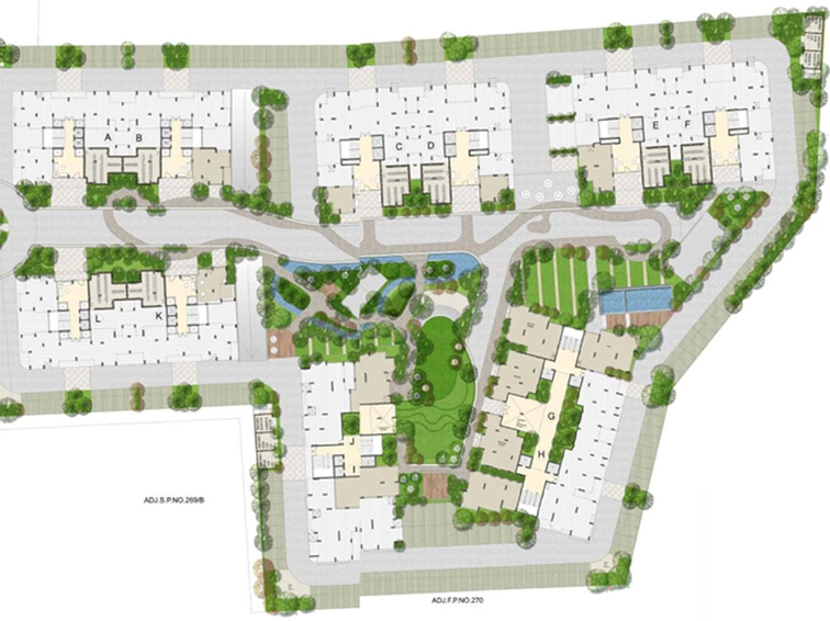 Master Plan of Ajmera Casa Vyoma in Vastrapur, Ahmedabad - Image 117292