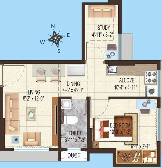 1 BHK Flat in Empire Amba Aashish in Borivali East, Mumbai - Image 456174